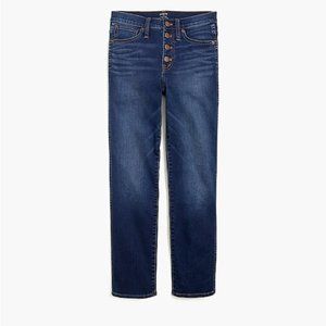 JCREW VINTAGE STRAIGHT LEG CROP BUTTON FLY JEANS